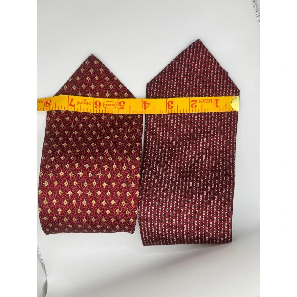 JOS.A.BANK Corporate‎ Collection Silk Necktie Mens Red Patterned 2-Piece